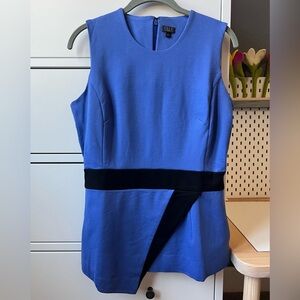 NEW G.I.L.I. Asymmetrical Blue and Black Sleeveless Blouse size 6